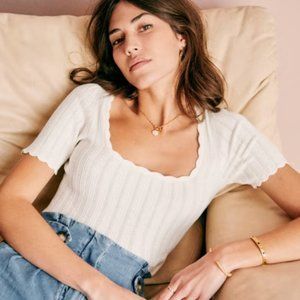 Sezane Maille Anil in Creme